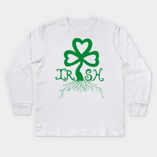 Irish Roots of Saint Patrick's Day Kids Long Sleeve T-Shirt